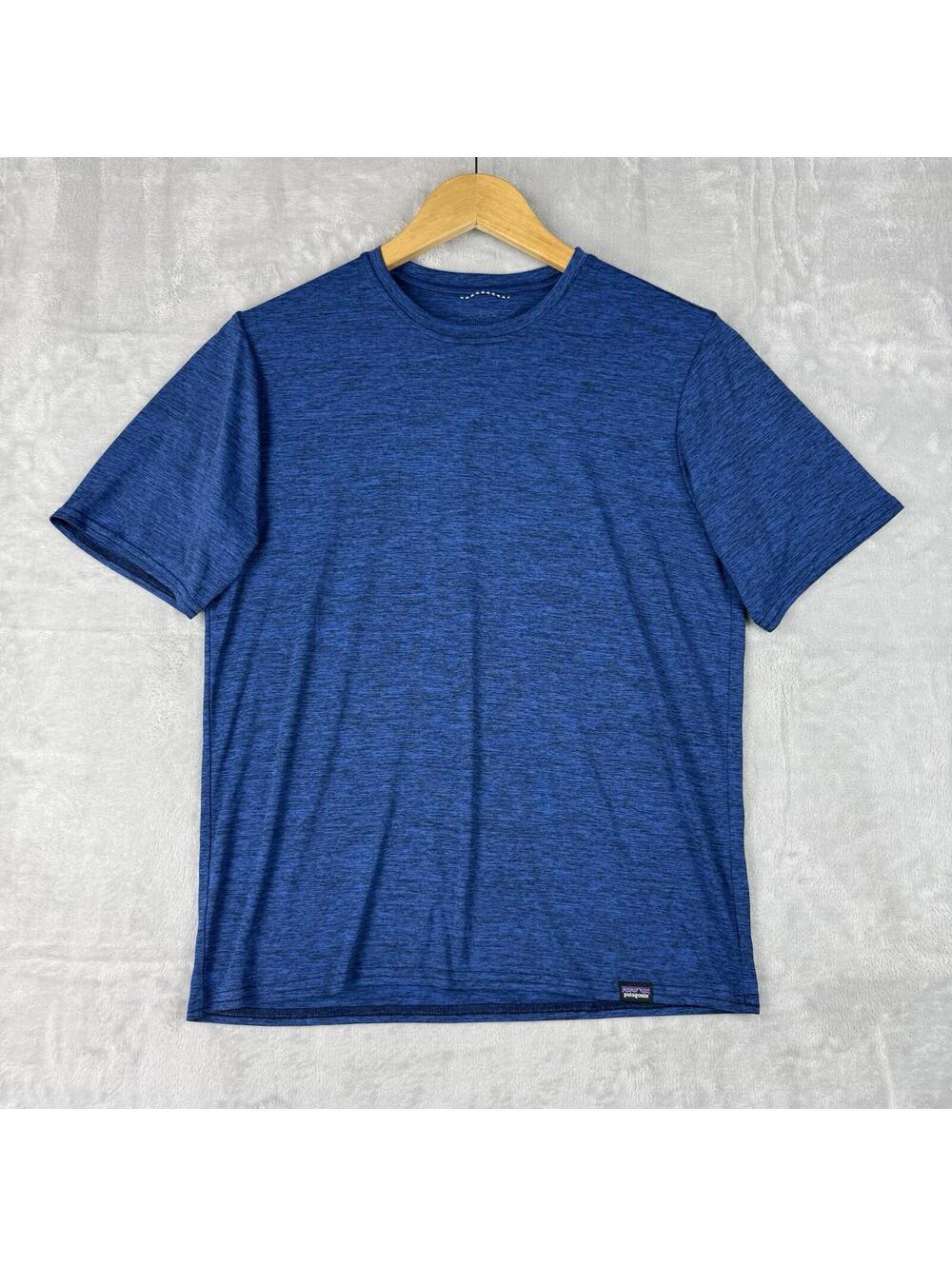 Patagonia Men Capilene Cool T-shirt Daily Size XS Blue Short Sleeve Hike Summer
